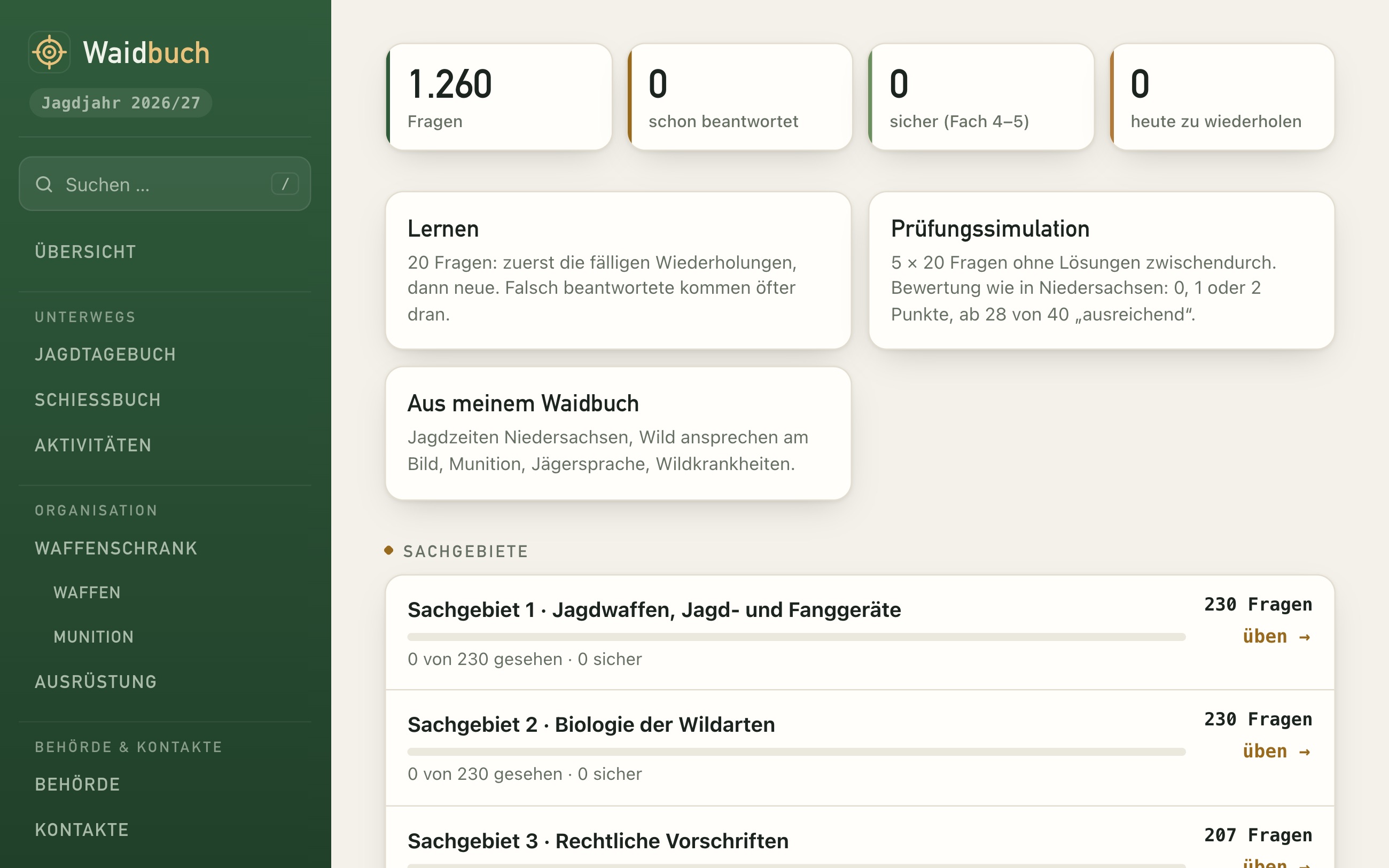 Quiz zur Jägerprüfung